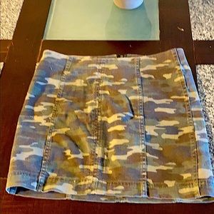 FREE PEOPLE CAMO SKIRT